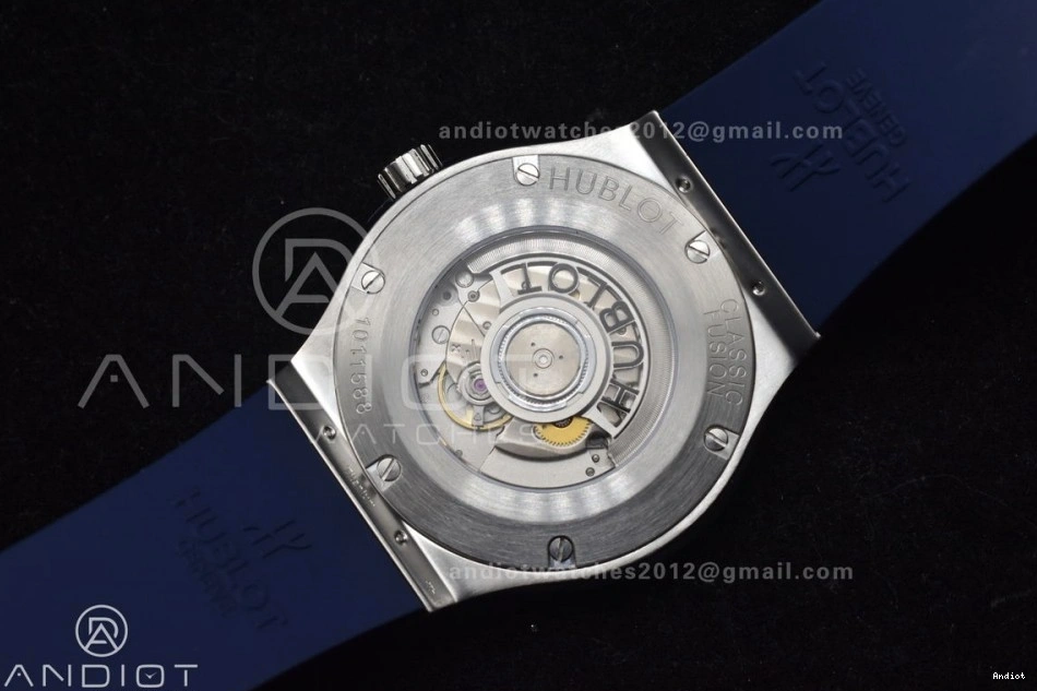 Best Dial Blue HBF Classic On Edition 1:1 SS 42mm Blue Strap Gummy A2892 Fusion 0130